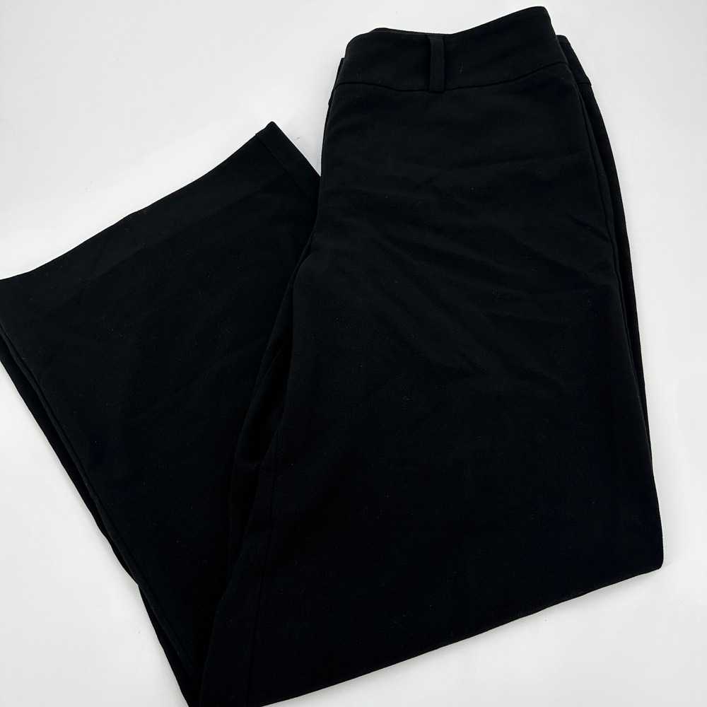Chico's Black Wide Leg Palazzo Pants Womens Dressy Casual Office Career Size 2